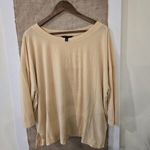 Banana Republic yellow  3/4 sleeve perfect baggy t-shirt  size XL
